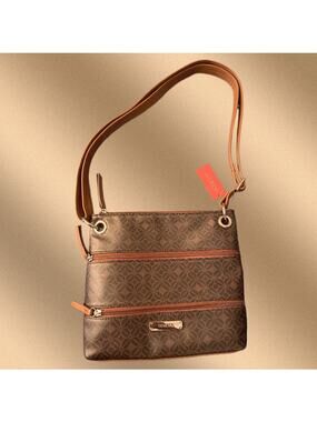 Rosetti Crossbody Bag with Double Front Zippered Pockets & Adjustable Strap